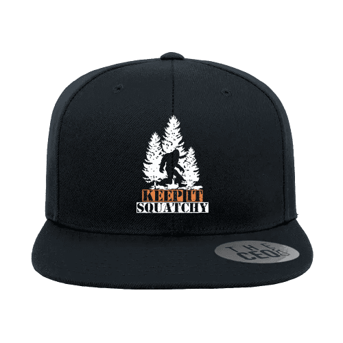 Keep It Squatchy Embroidered Flat Bill Cap