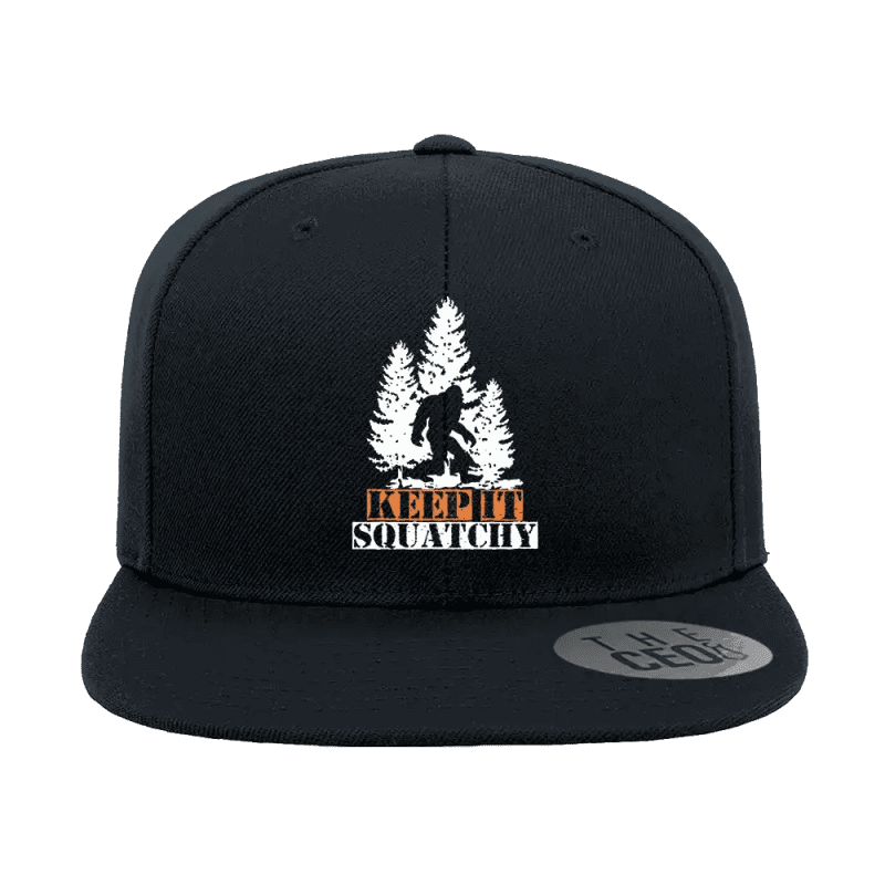 Keep It Squatchy Embroidered Flat Bill Cap