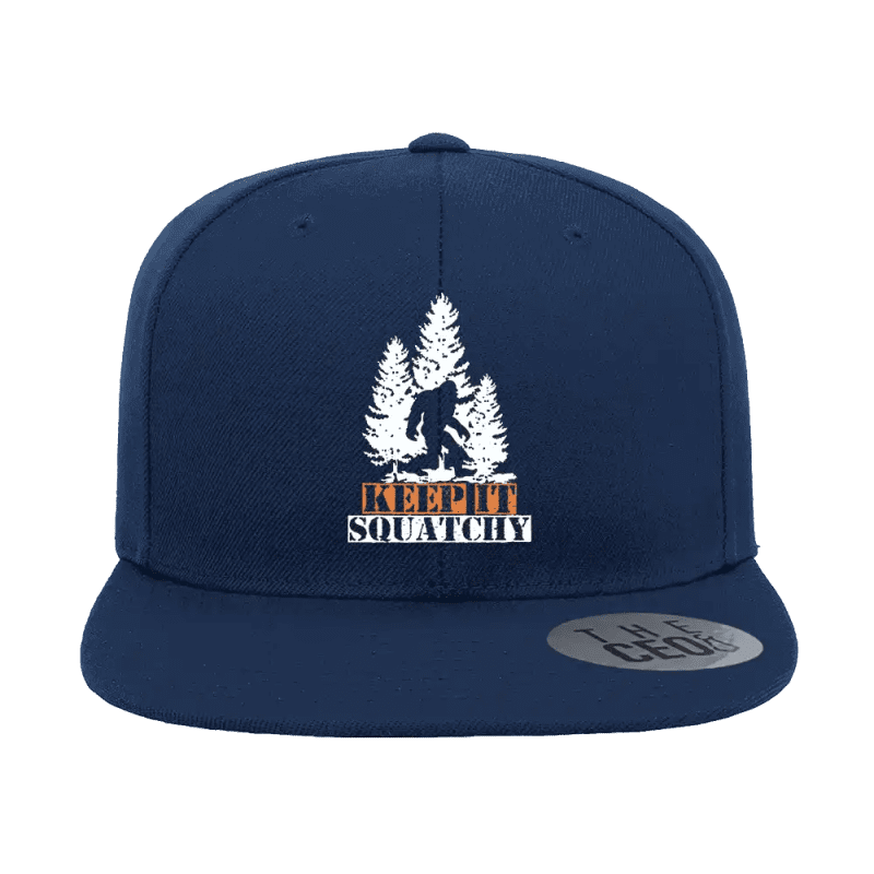 Keep It Squatchy Embroidered Flat Bill Cap