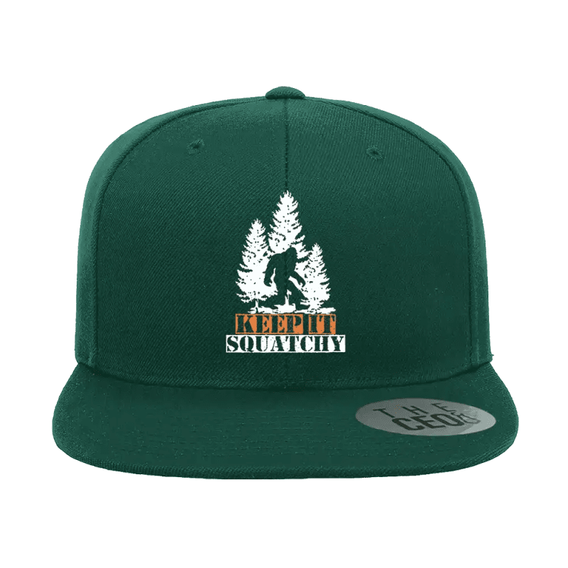 Keep It Squatchy Embroidered Flat Bill Cap