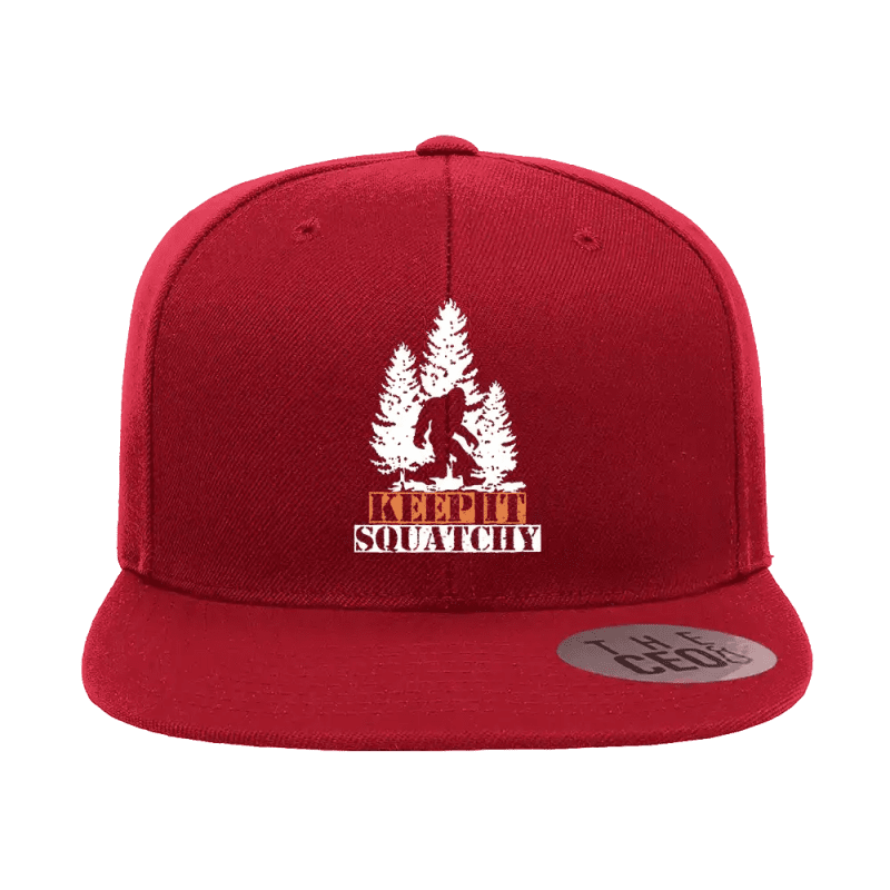 Keep It Squatchy Embroidered Flat Bill Cap