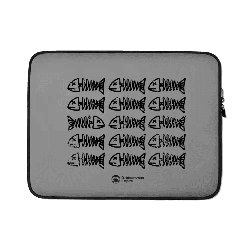 Fish Bones' Padded Zipper Laptop Sleeve