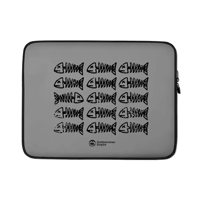 Fish Bones' Padded Zipper Laptop Sleeve