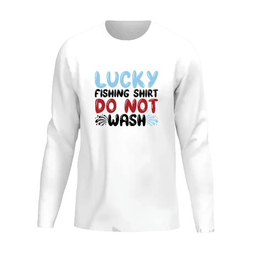 Lucky Fishing Shirt Men Long Sleeve Shirt