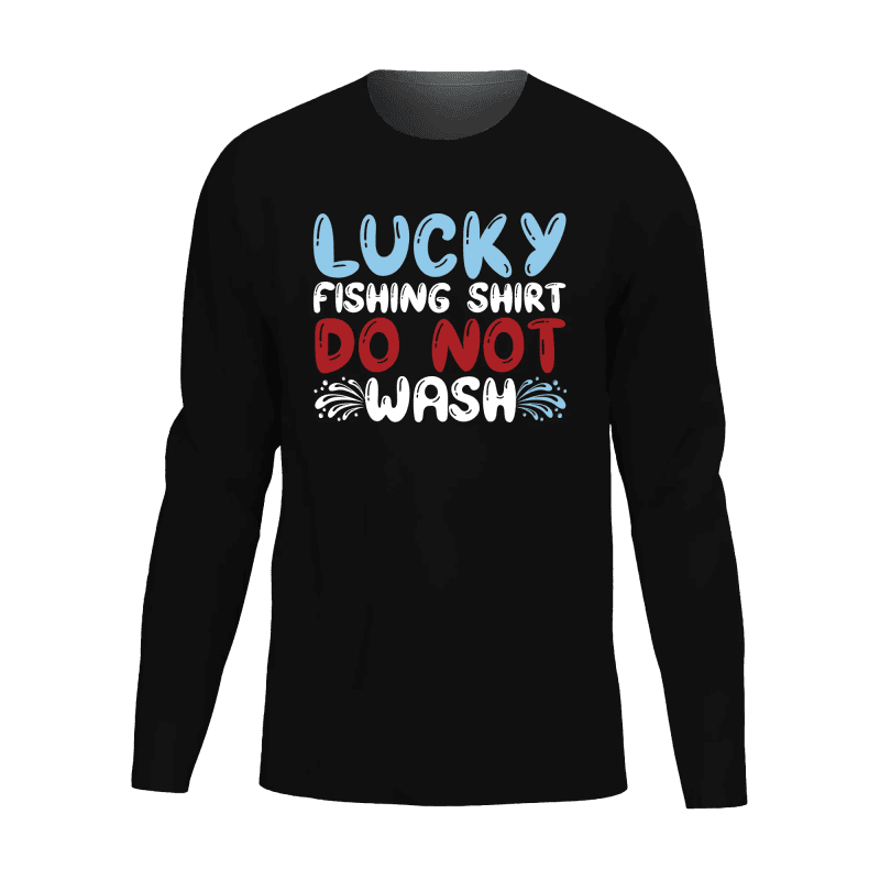 Lucky Fishing Shirt Men Long Sleeve Shirt