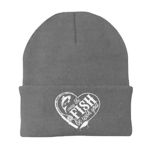 May The Fish Be With You Embroidered Beanie