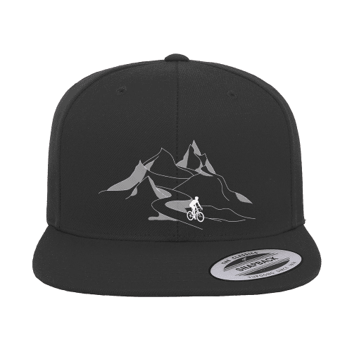 Mountain Cycling Embroidered Flat Bill Cap