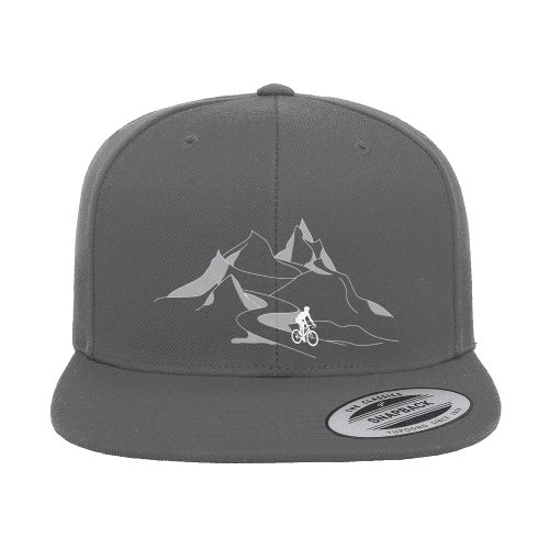 Mountain Cycling Embroidered Flat Bill Cap