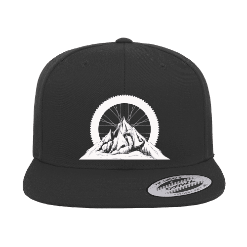 Mountain Tires Embroidered Flat Bill Cap