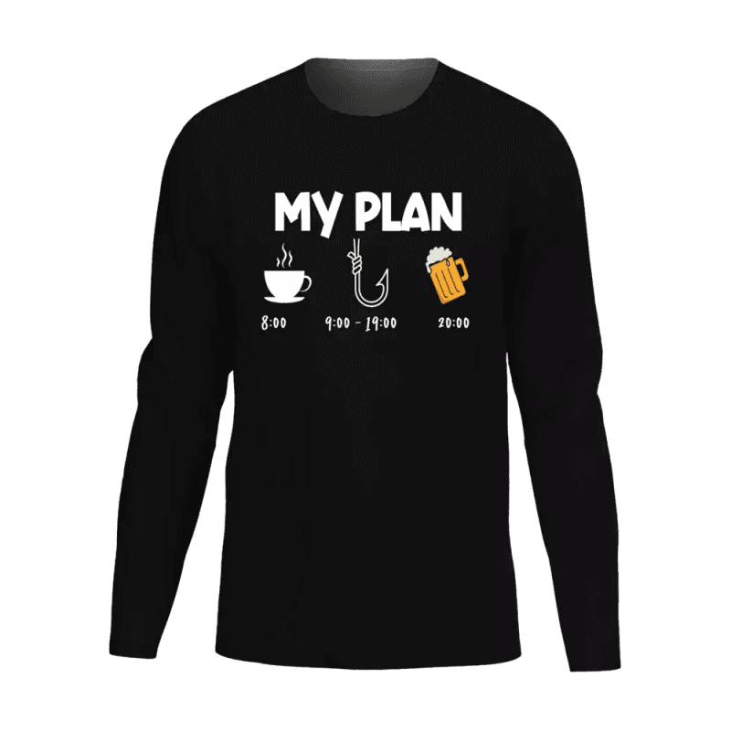 My Fishing Plan Men Long Sleeve Shirt