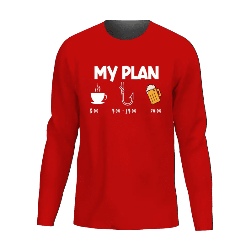 My Fishing Plan Men Long Sleeve Shirt