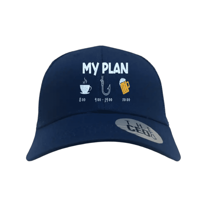 My Fishing Plan Embroidered Trucker Hat