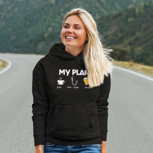 My plan unisex hoodie black model