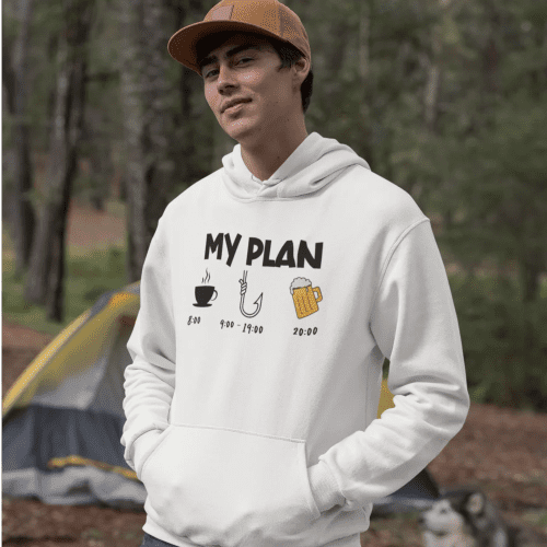 My plan unisex hoodie white model