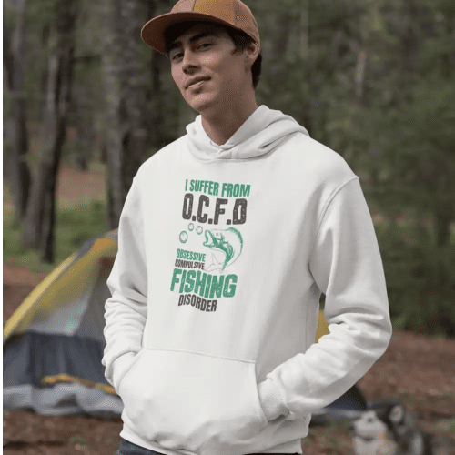 OCFD unisex hoodie white model