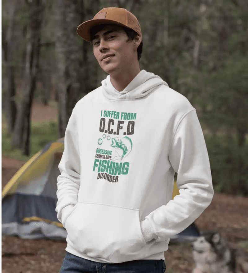 OCFD unisex hoodie white model