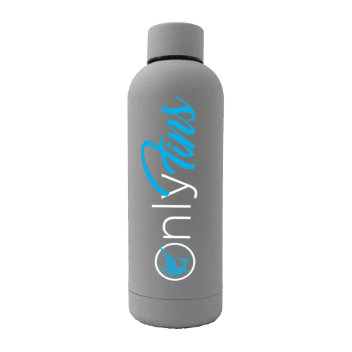 Only Fins 17oz Stainless Rubberized Water Bottle