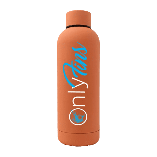 Only Fins 17oz Stainless Rubberized Water Bottle