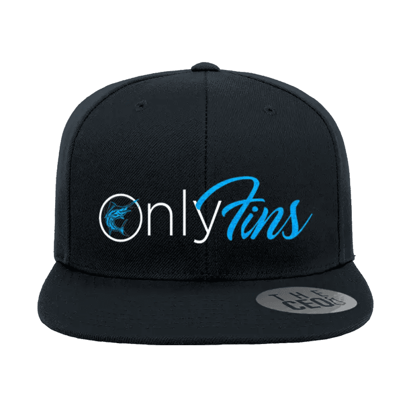 Only Fins Embroidered Flat Bill Hat