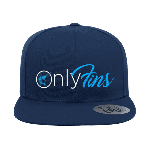 Only Fins Embroidered Flat Bill Hat