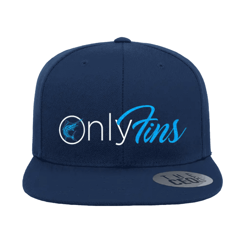 Only Fins Embroidered Flat Bill Hat