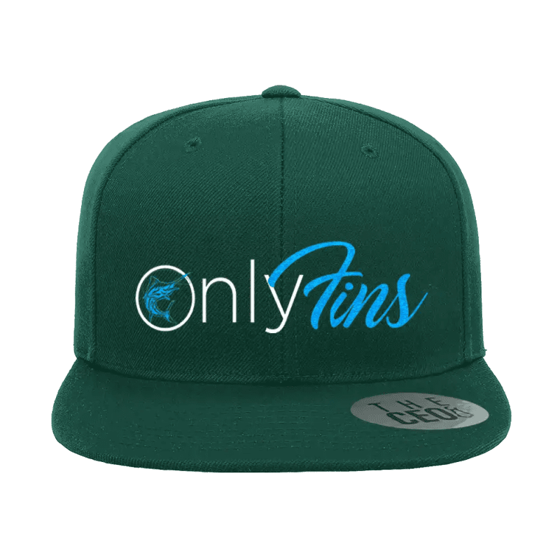 Only Fins Embroidered Flat Bill Hat