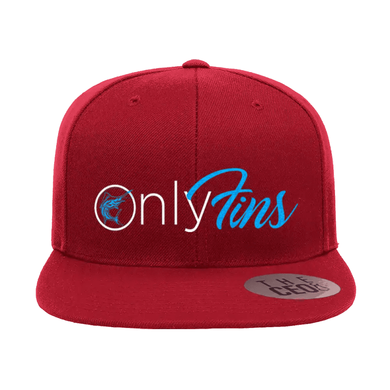 Only Fins Embroidered Flat Bill Hat