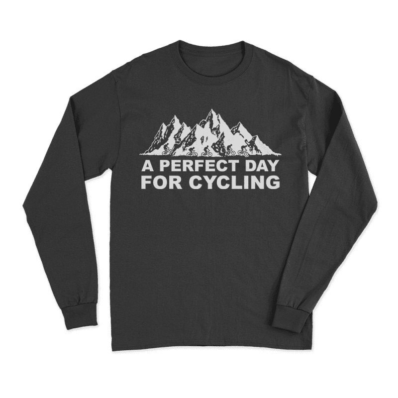 PerfectdayforCyclingmenlongsleeveBLACK