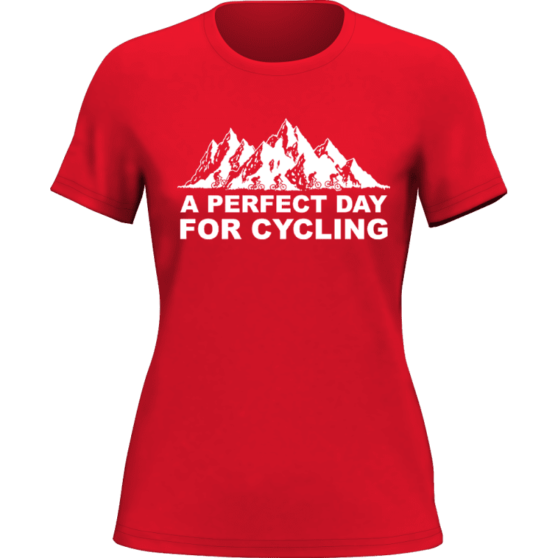 PerfectdayforCyclingwomant shirtRED