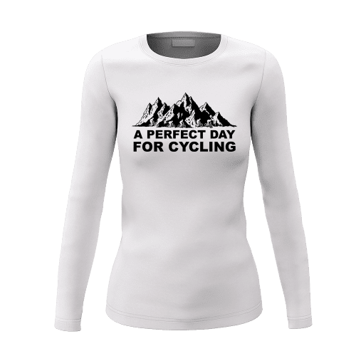 PerfectdayforCyclingwomenlongsleeveWHITE