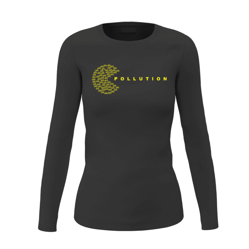 PollutionEaterwomenlongsleeveBLACK