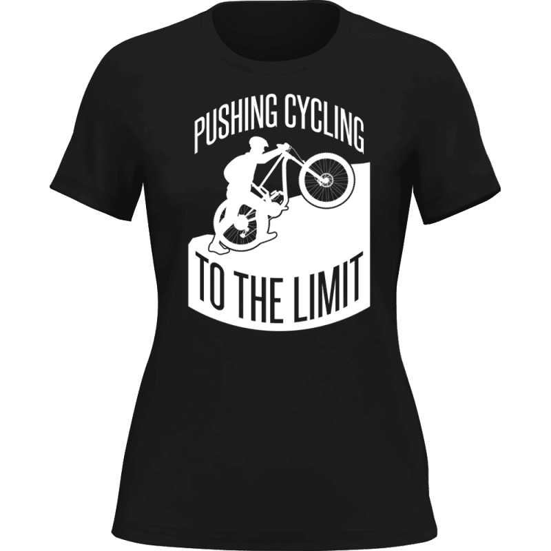 PushingCyclingtoTheLimitDesignwomant shirtBLACK