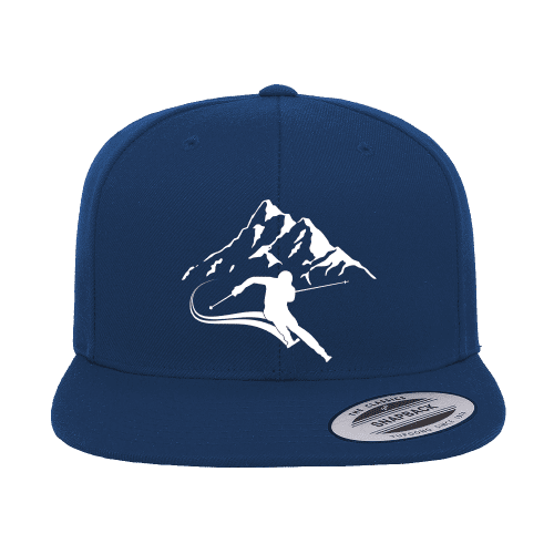 Run From The Avalanche Embroidered Flat Bill Cap