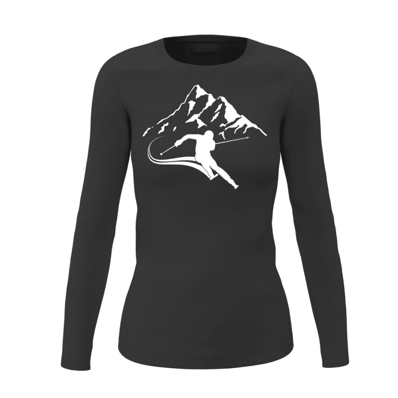 RunfromtheAvalanchewomenlongsleeveBLACK