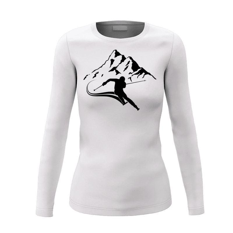 RunfromtheAvalanchewomenlongsleeveWHITE