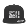 Ski Embroidered Flat Bill Cap