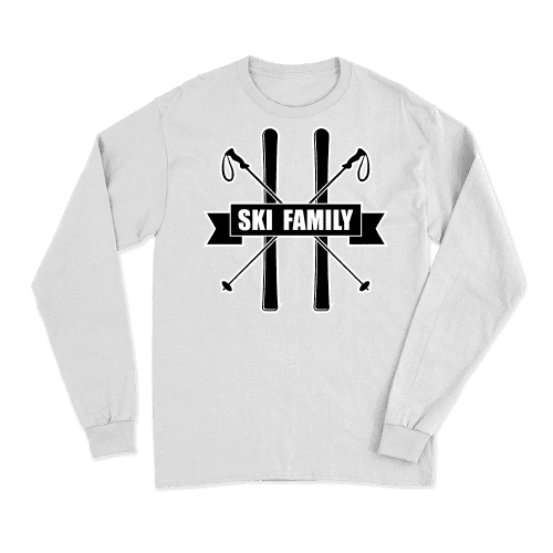 SkiFamilymenlongsleeveWHITE