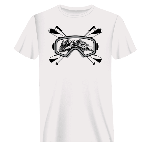 SkiGoggles2mant shirtWHITE