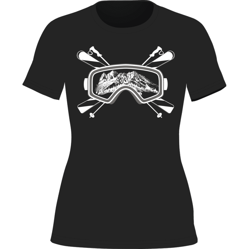 SkiGoggles2womant shirtBLACK