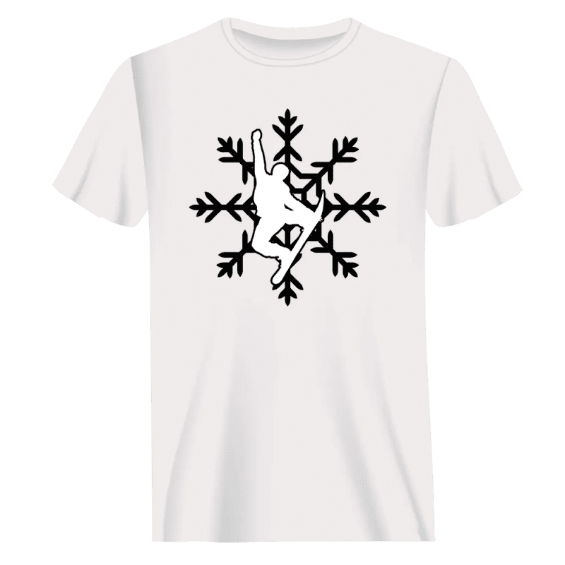 SnowboardSnowflakemant shirtWHITE