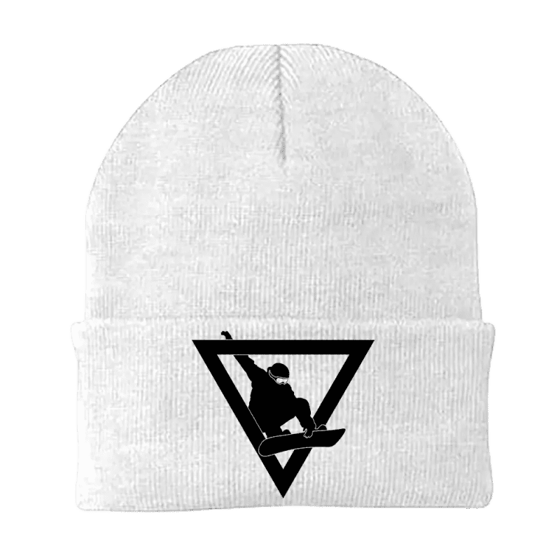 Never Underestimate An Old Snowboarder Embroidered Beanie