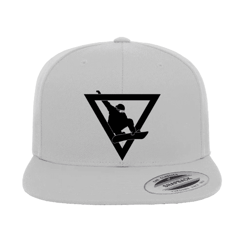 Snowboarder Geometry Embroidered Flat Bill Cap