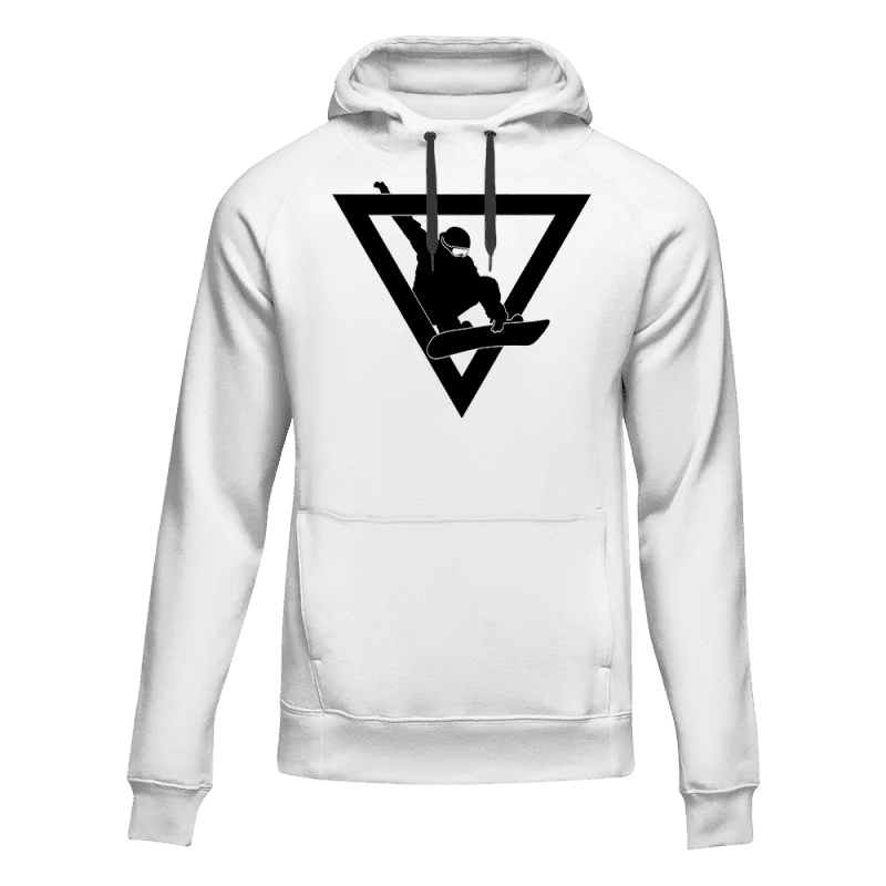 Snowboarder Geometry Adult Fleece Hooded Sweatshirt