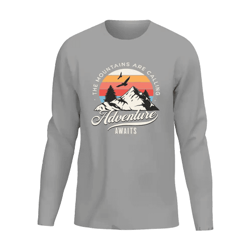 The Mountains Are Calling Men Long Sleeve Shirt