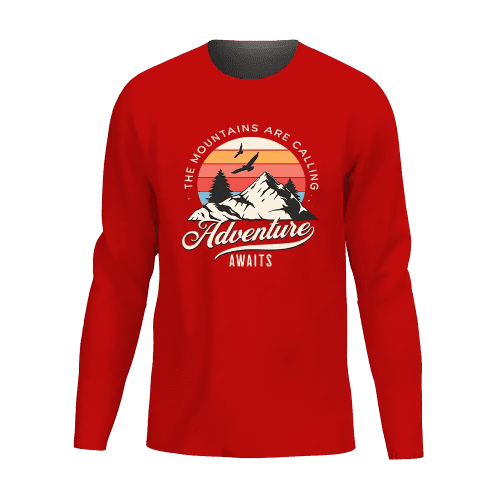 The Mountains Are Calling Men Long Sleeve Shirt