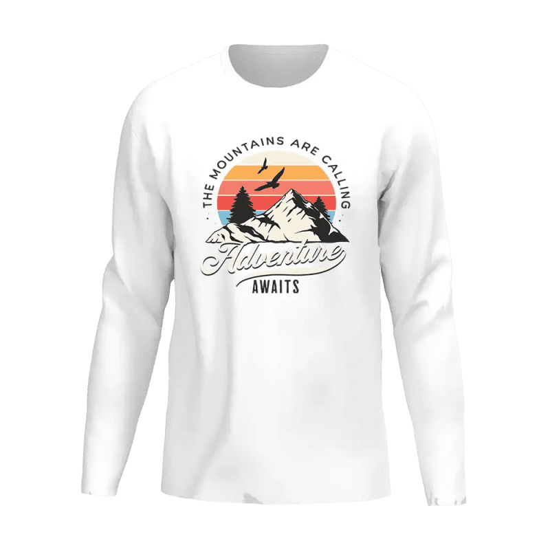 The Mountains Are Calling Men Long Sleeve Shirt