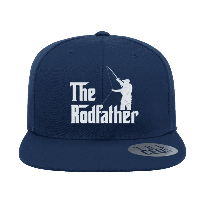 The Rod Father Embroidered Flat Bill Cap