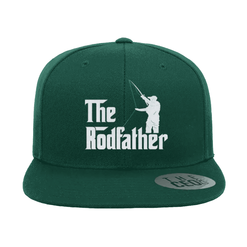 The Rod Father Embroidered Flat Bill Cap