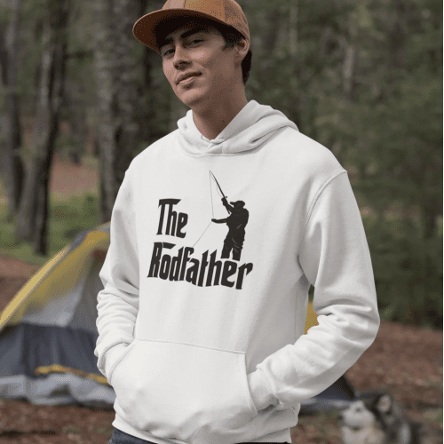 The rod father unisex hoodie white model