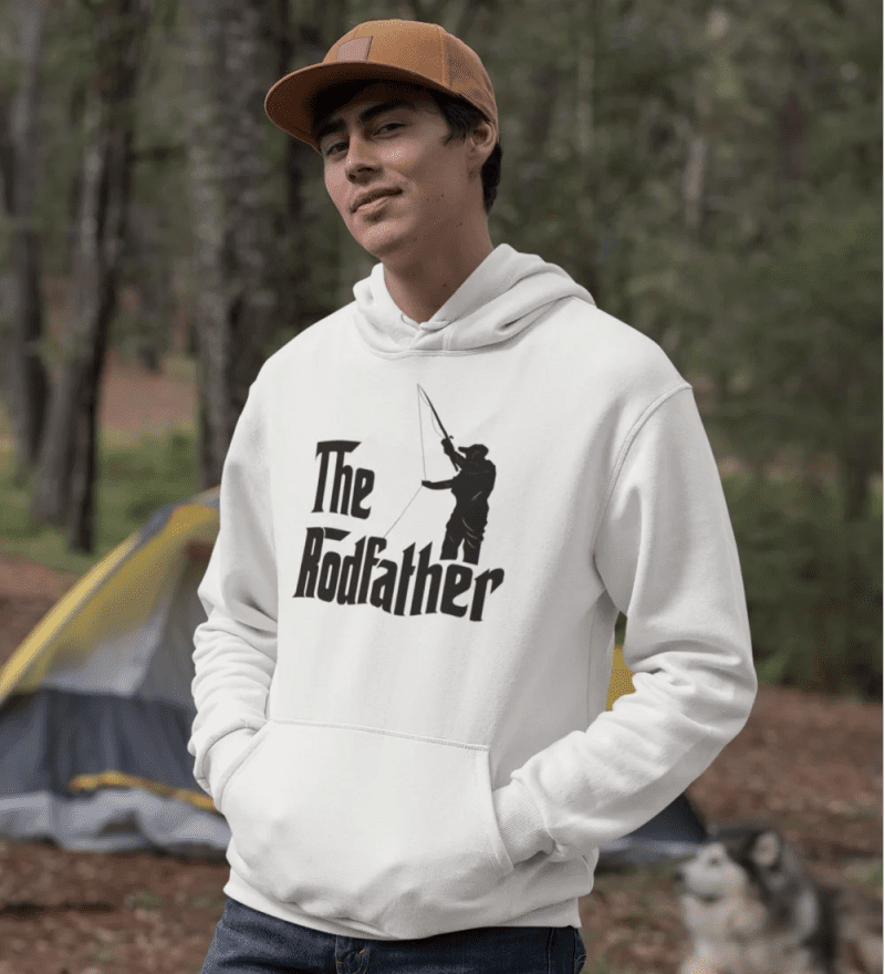 The rod father unisex hoodie white model